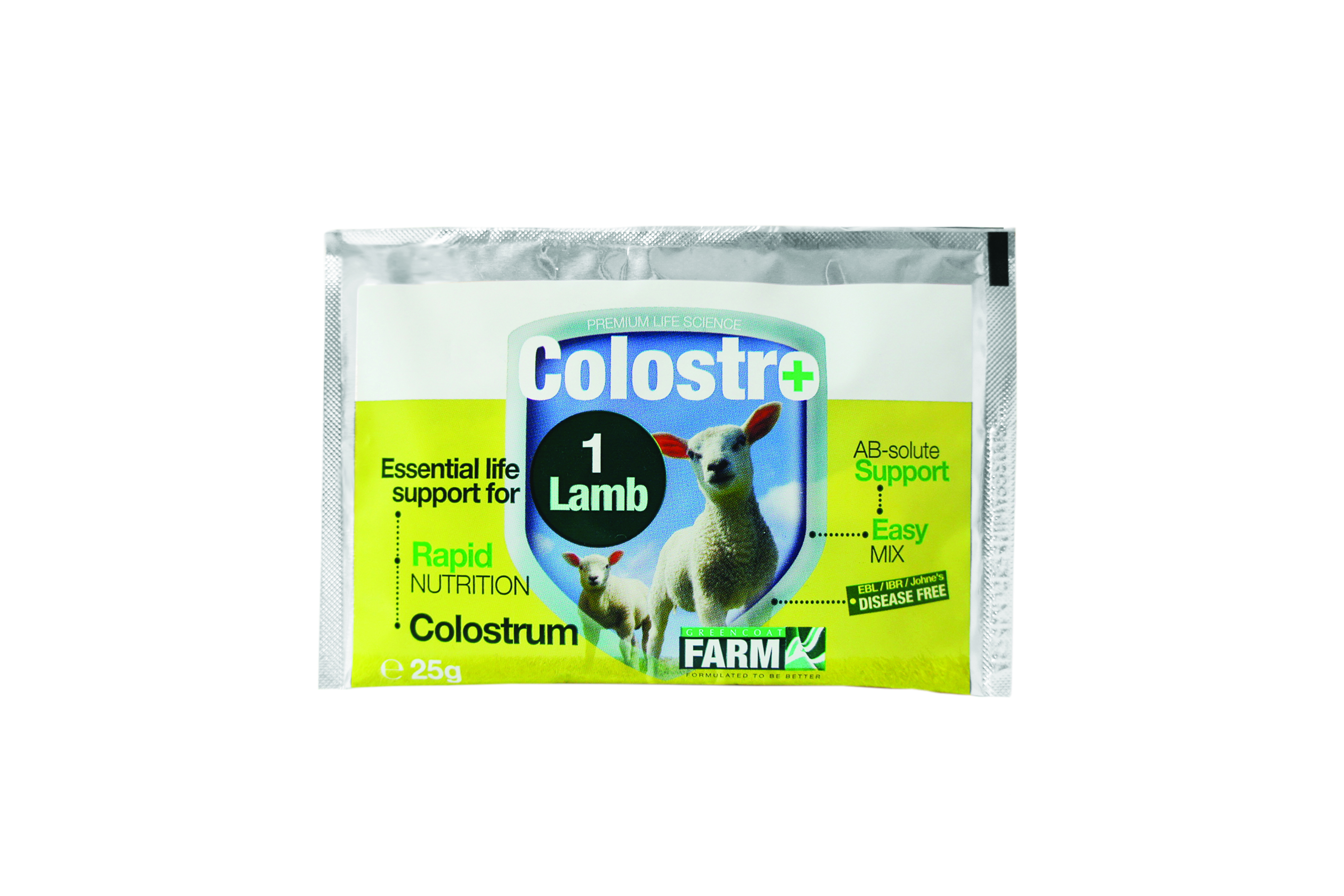 Lamb Colostro+ - Naturally derived, high quality colostrum for newborn lambs with Colostro+ Shield, prebiotics and egg proteins for rapid nutritional support, immunity and energy