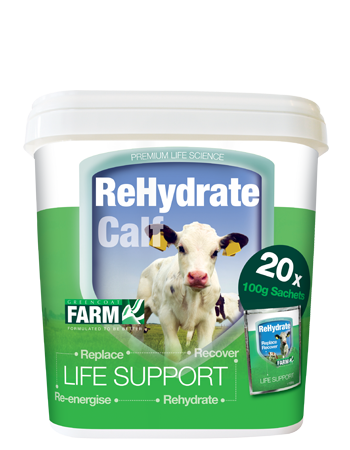 ReHydrate Calf - Helps to slow down the gut movements whilst replacing electrolytes and re-hydrating the calf