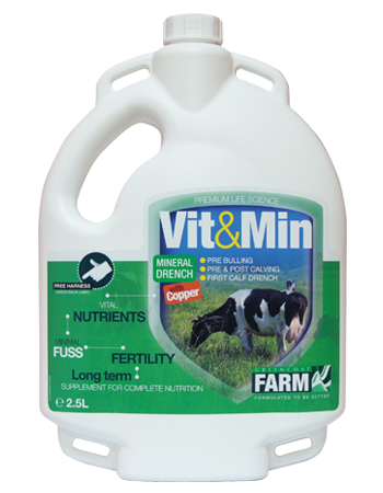Vitamin and Mineral supplement for cattle with copper